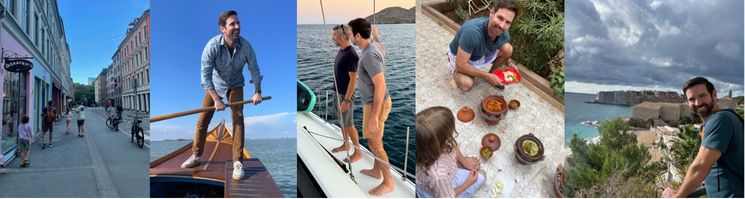 Dr Ben with family trip while working abroad