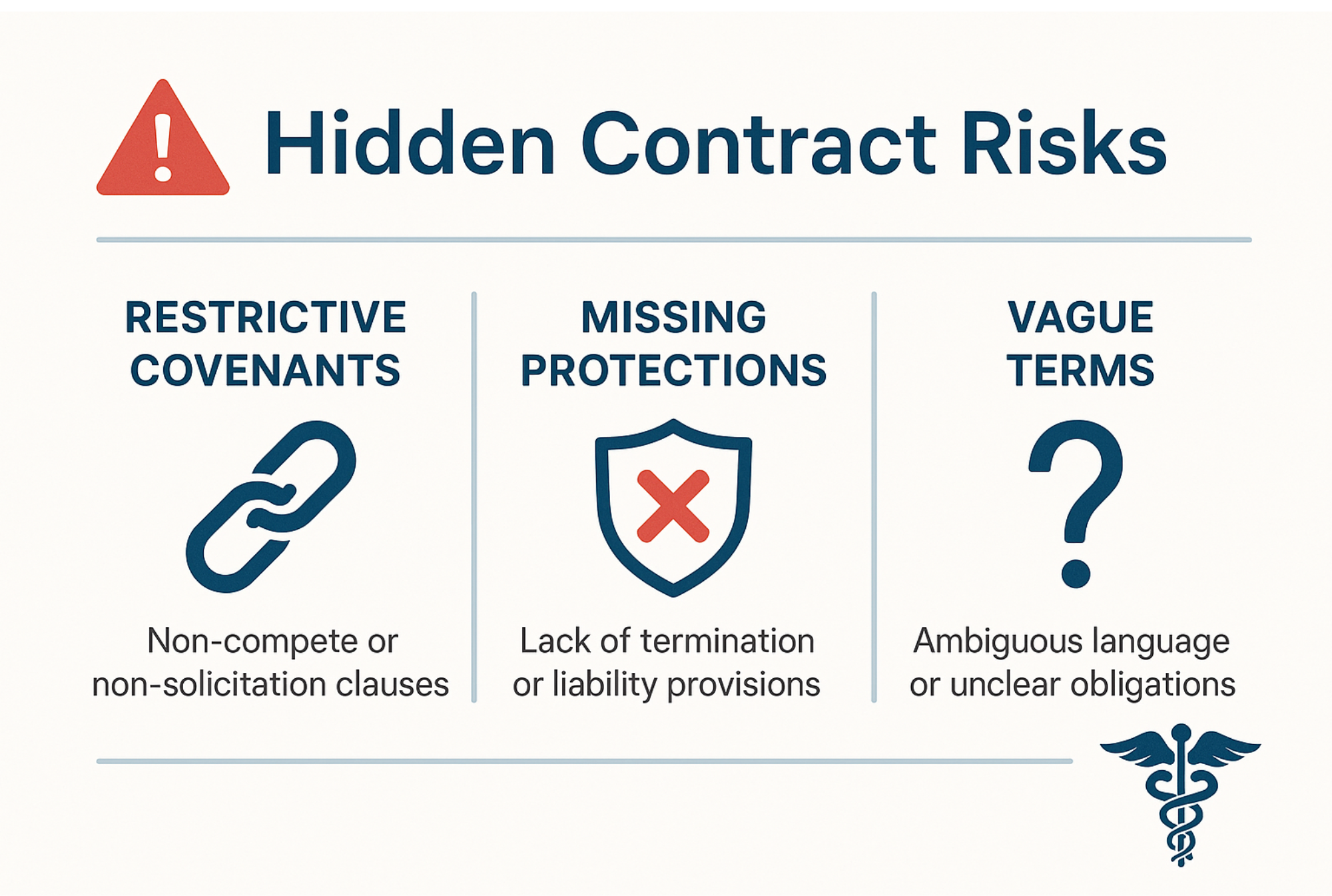 Hidden risks in a physician contract